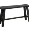 Teakhouten krukje 80 cm zwart