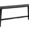 Teakhouten krukje 100 cm zwart