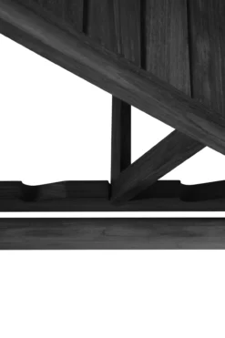 Teak Jack adjustable lounger - houten frame - zwart