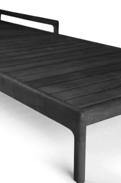 Teak Jack adjustable lounger - houten frame - zwart