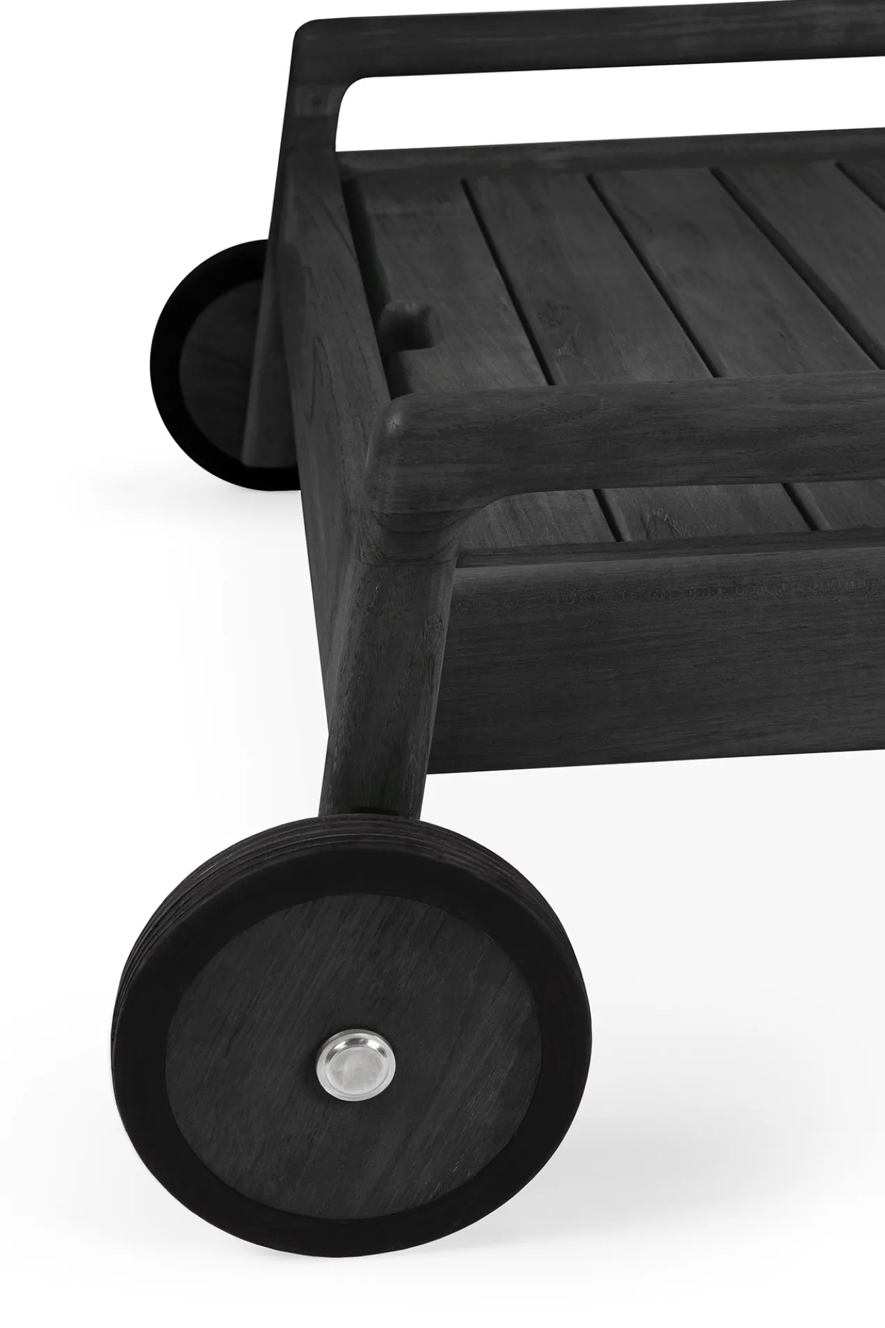 Teak Jack adjustable lounger - houten frame - zwart