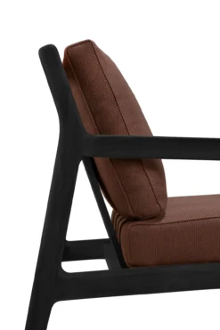 Teak Jack lounge chair - outdoor -- zwart - burgundy