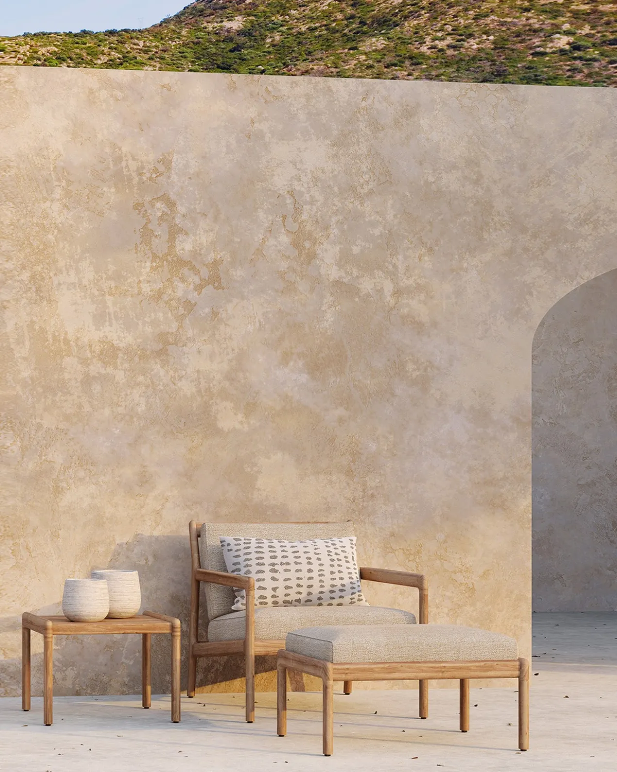 Teak Jack lounge chair - outdoor - naturel