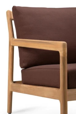 Teak Jack lounge chair - outdoor - burgundy