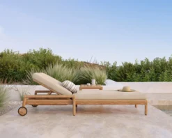 Teak Jack lounge chair - outdoor - dik kussen mocha