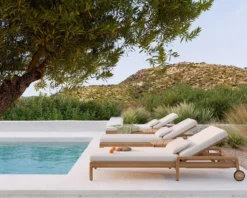 Teak Jack lounge chair - outdoor - dik kussen naturel