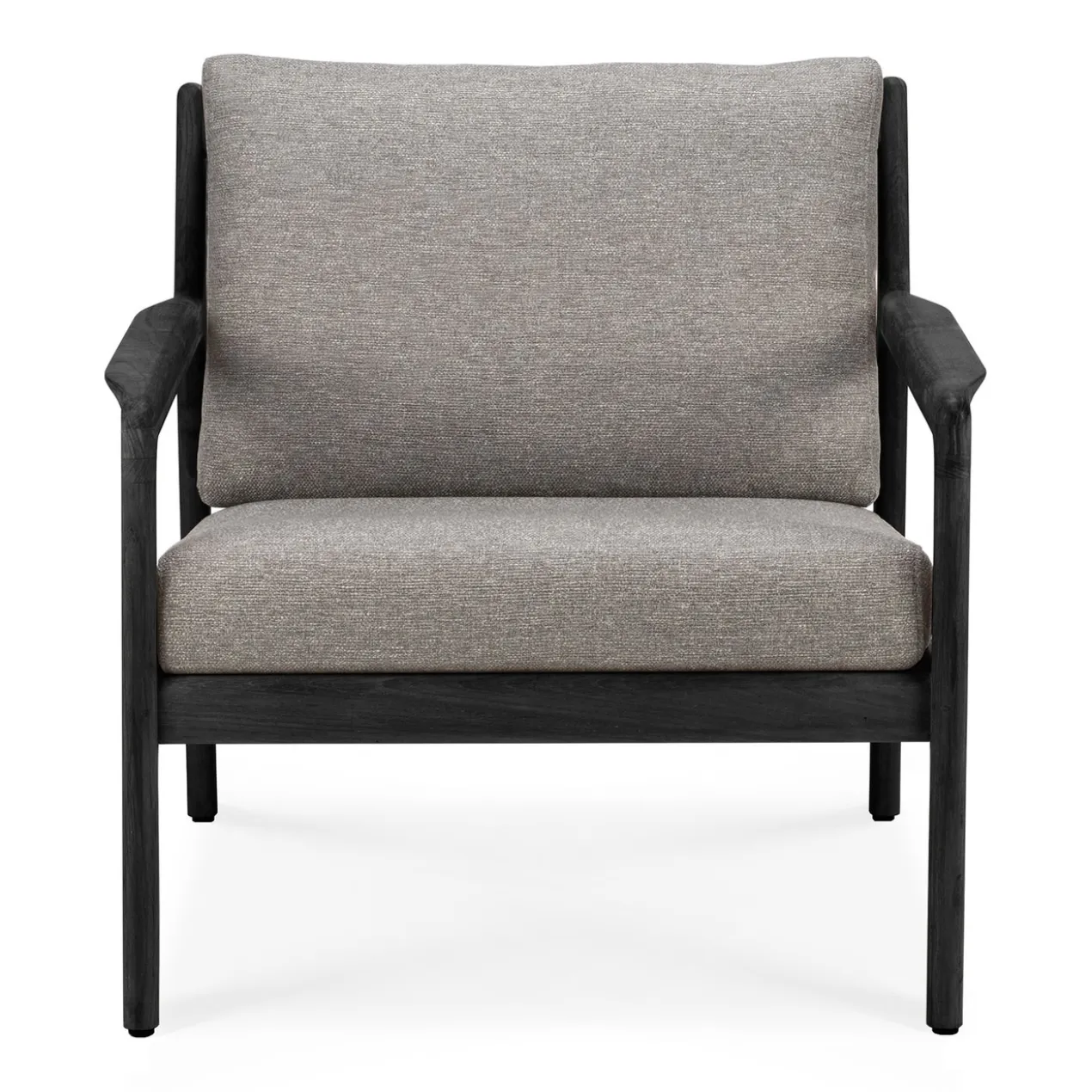 Teak Jack lounge chair - zwart - outdoor - mocha