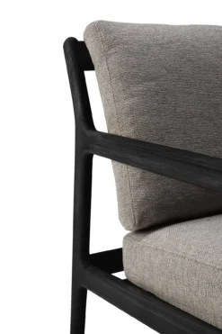 Teak Jack lounge chair - zwart - outdoor - mocha