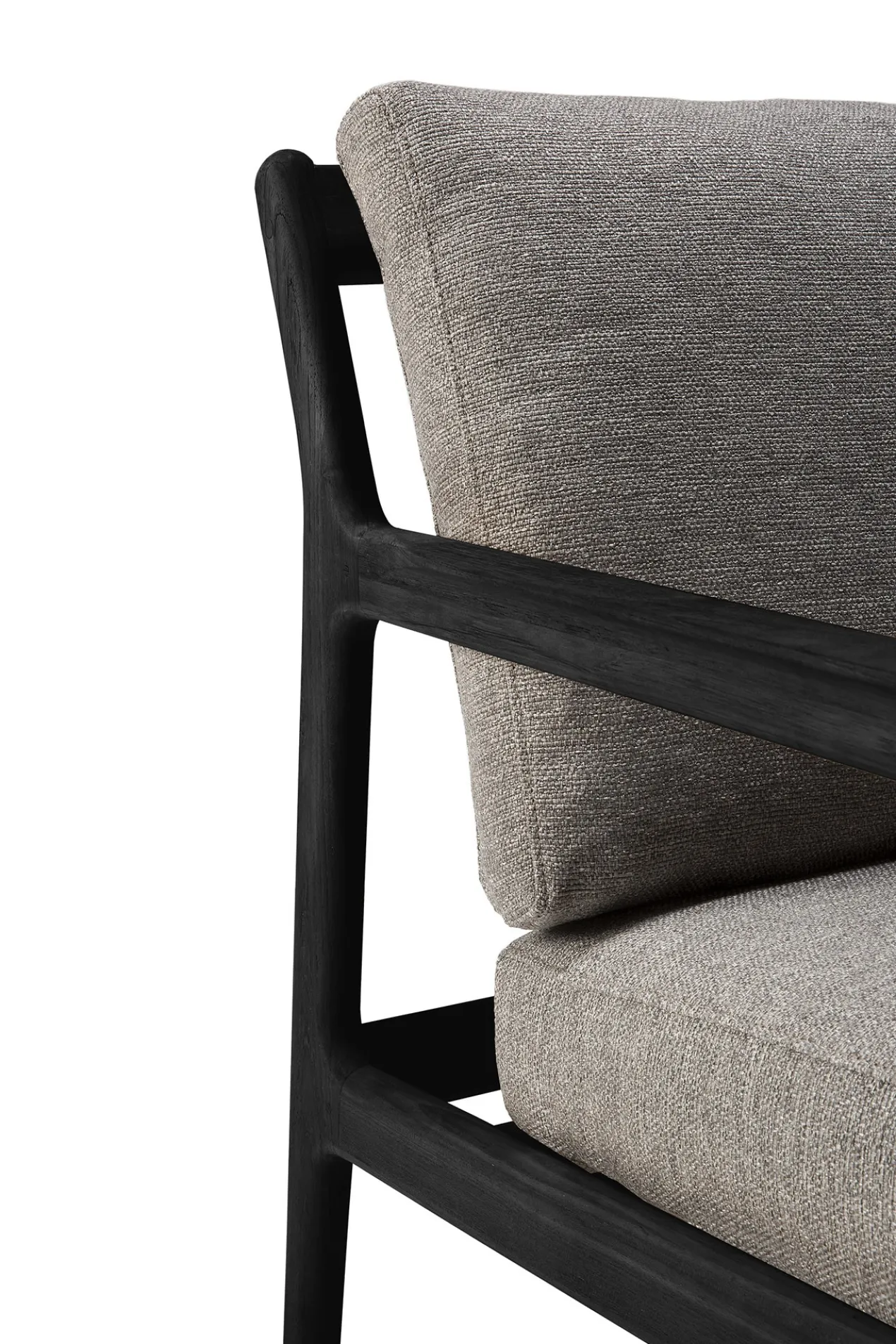 Teak Jack lounge chair - zwart - outdoor - mocha