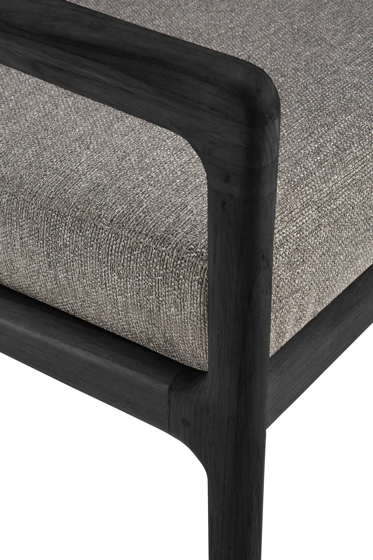 Teak Jack lounge chair - zwart - outdoor - mocha
