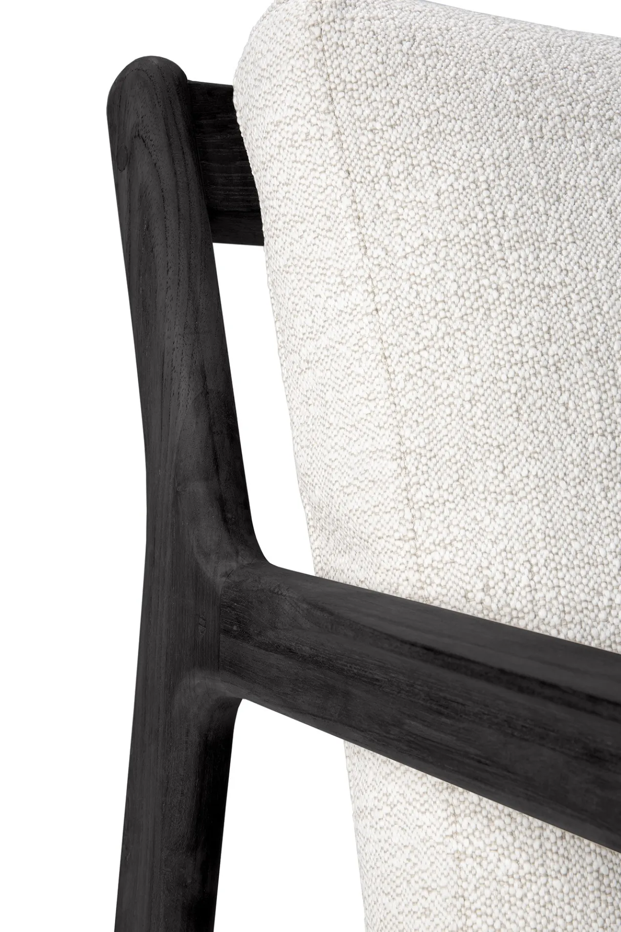 Teak Jack lounge chair - zwart - outdoor - off white