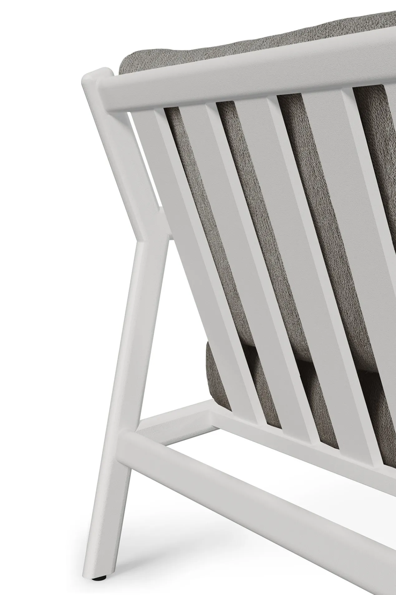 Teak Jack loungestoel - wit aluminium - compleet - mocha kussens
