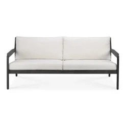 Teak Jack sofa 180cm - outdoor- zwart - off white