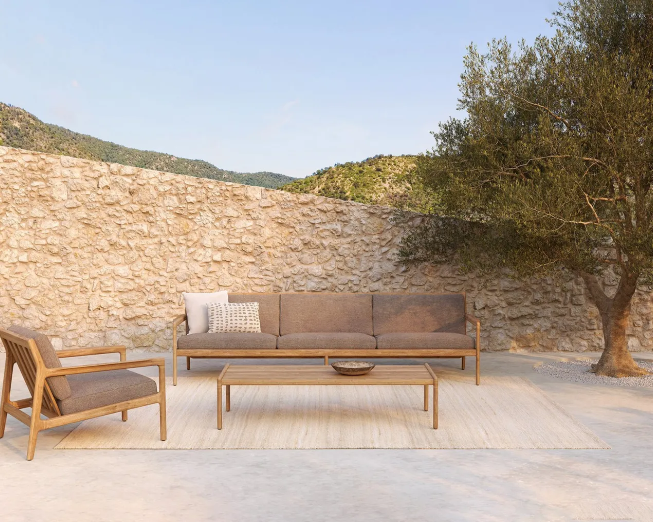Teak Jack sofa 265 - outdoor - off white
