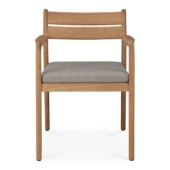 Teak Jack stoel met armleuning - outdoor - met mocha kussen