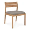 Teak Jack stoel zonder armleuning - outdoor - met mocha kussen