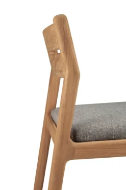 Teak Jack stoel zonder armleuning - outdoor - met mocha kussen