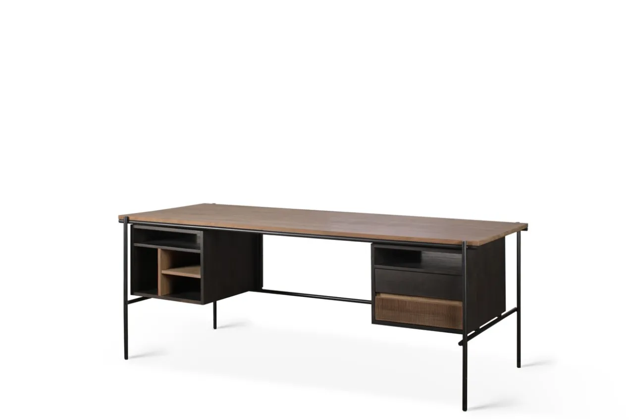 Teak Oscar bureau met laden