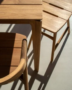 Teak Osso tuinkruk 45 - met off white kussen