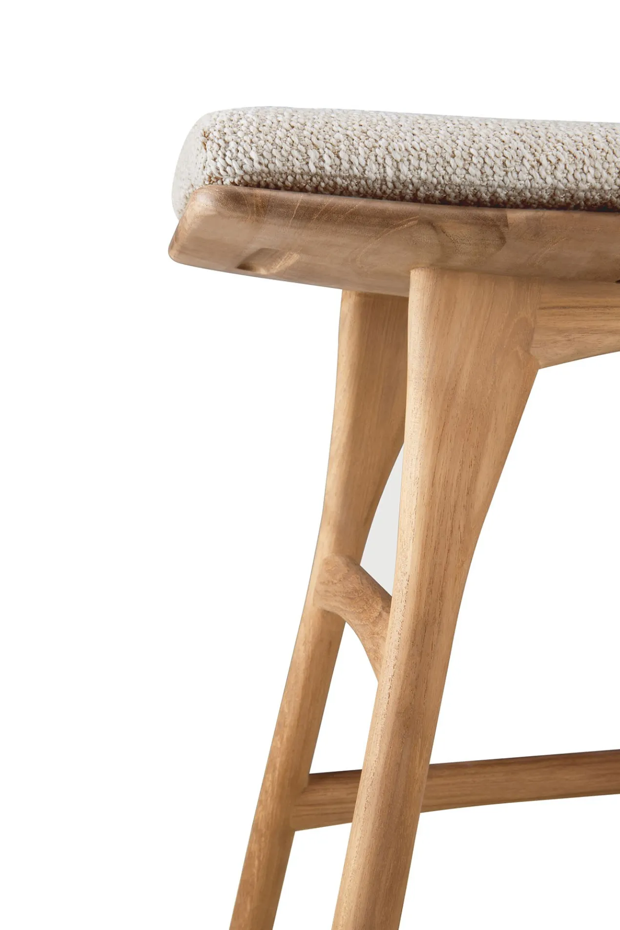 Teak Osso tuinkruk 45 - naturel kussen