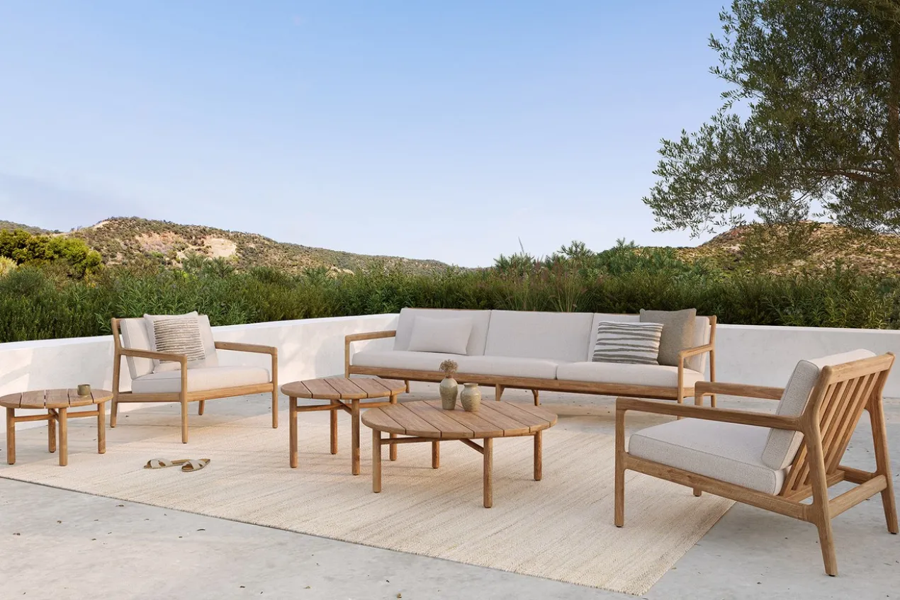 Teak Quatro koffietafel - 95cm