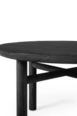 Teak Quatro koffietafel - 95cm - zwart