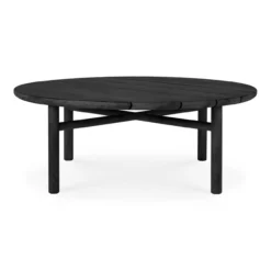 Teak Quatro koffietafel - 95cm - zwart