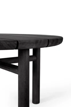 Teak Quatro koffietafel - 95cm - zwart