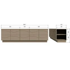 Teo tv meubel grenen mud [fsc]