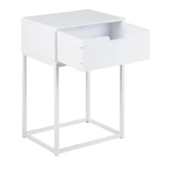 Teun houten nachtkastje - L40 x B30 x H61 cm Wit