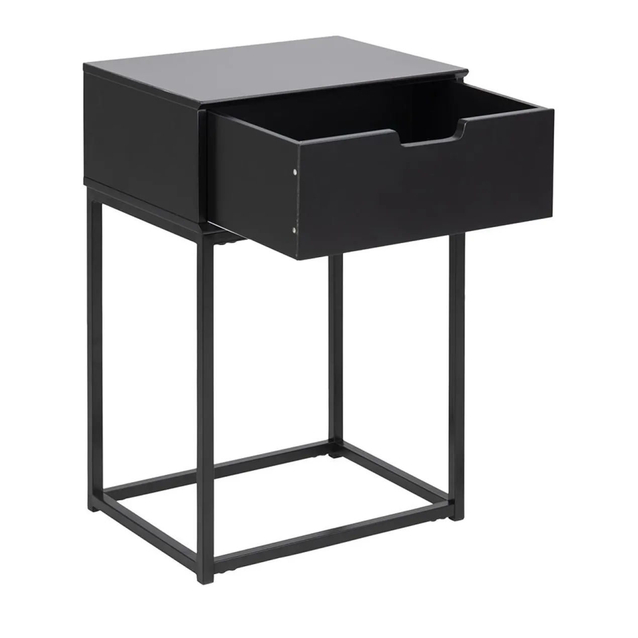 Teun houten nachtkastje - L40 x B30 x H61 cm Zwart