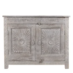 Thanjavur - Handgesneden Mangohouten Dressoir