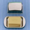 Theedoek Canteen organic blue pinstripe