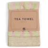 Theedoek Olivia avocado brown - set van 2