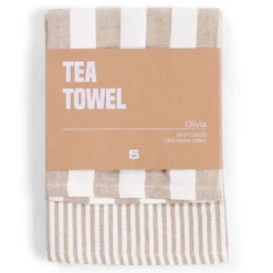 Theedoek Olivia bistre - set van 2