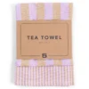 Theedoek Olivia lupine brown - set van 2