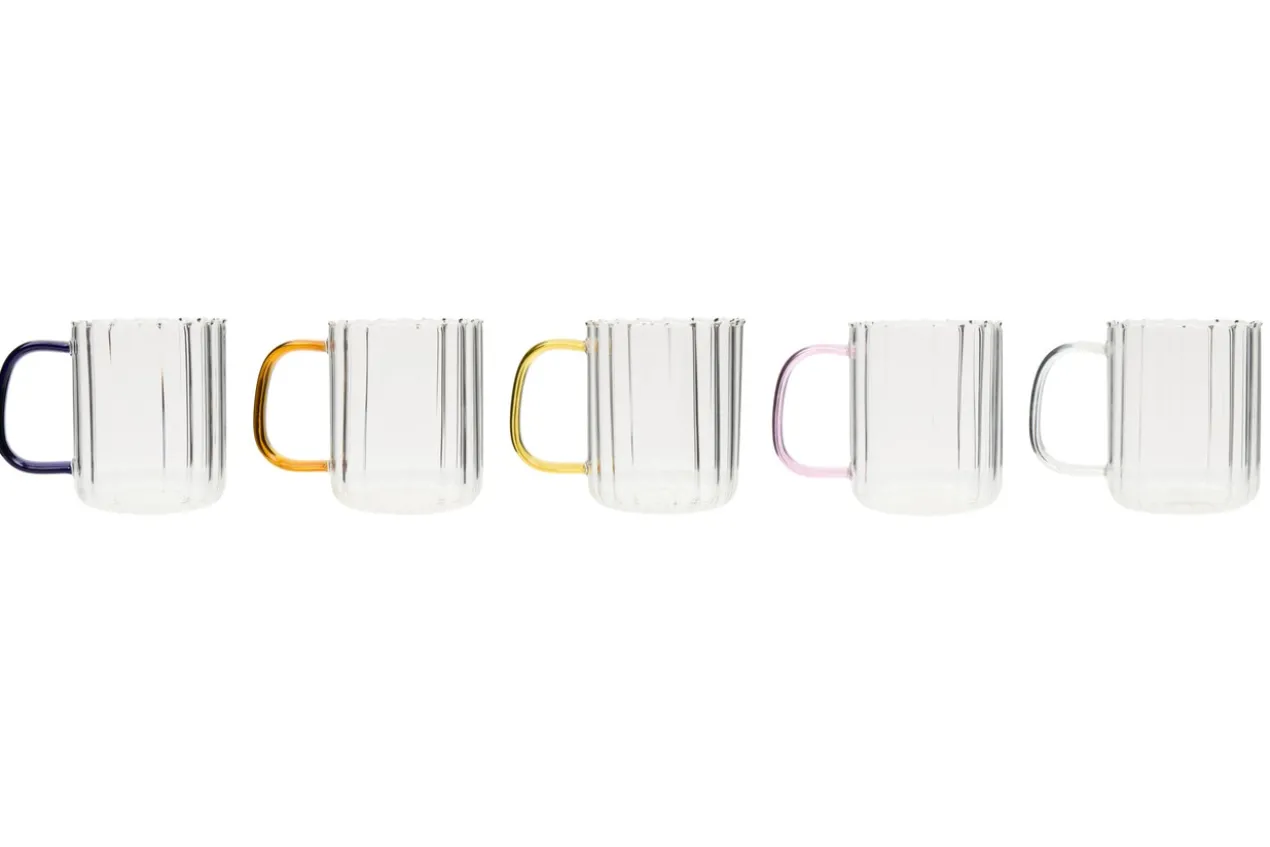 Theeglas Meghan 400 ml transparent/cobalt