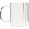 Theeglas Meghan 400 ml transparent/pink