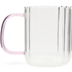 Theeglas Meghan 400 ml transparent/pink