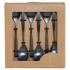 Theelepels Noma zwart - set van 6