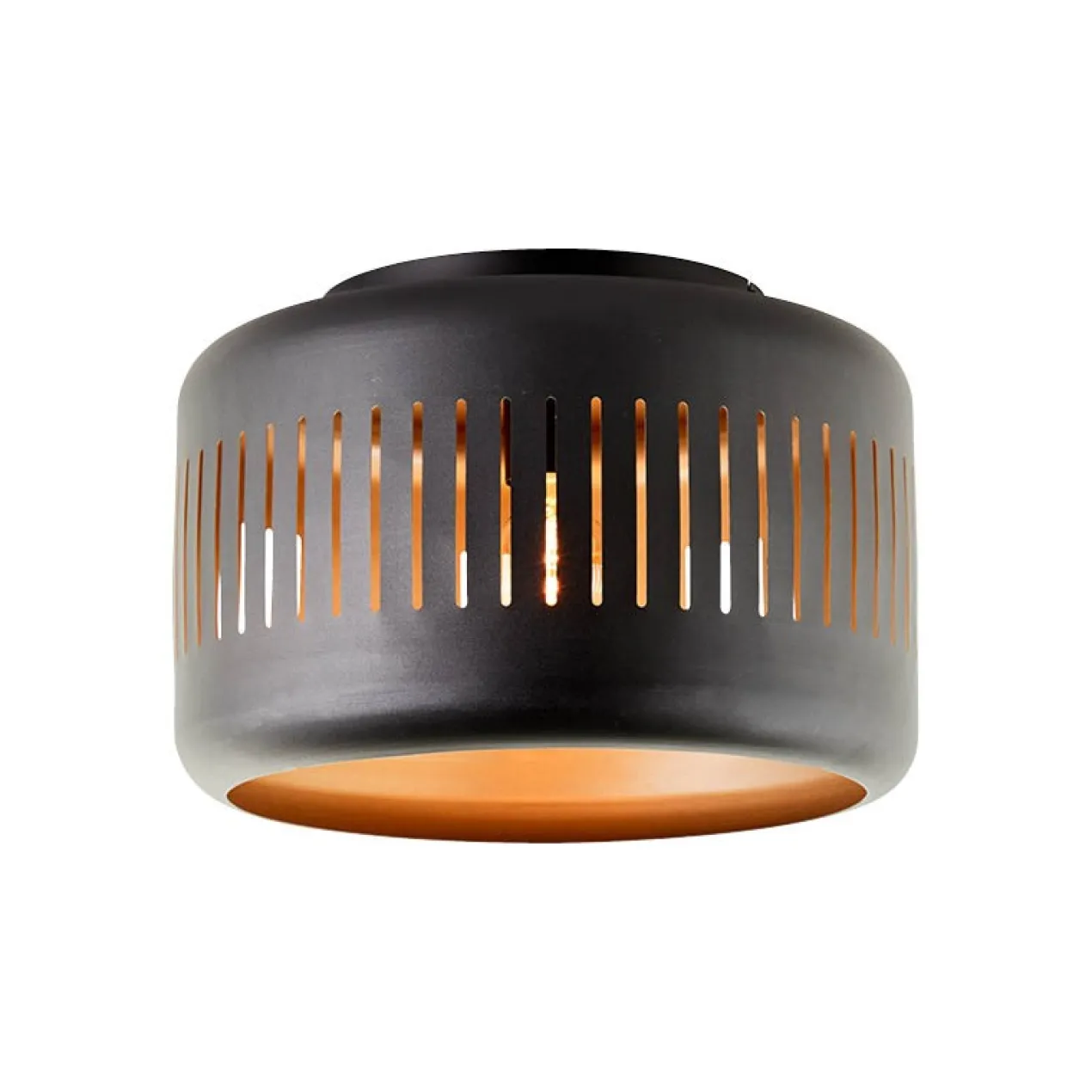 THIJS PLAFONDLAMP Ø38CM ZWART/GOUD, EXCL. E27 LICHTBRON