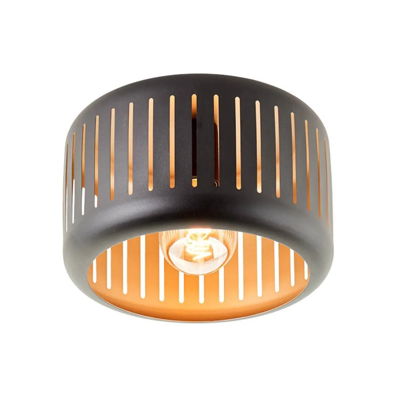 THIJS PLAFONDLAMP Ø27CM ZWART/GOUD