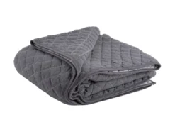 Throw Diamonds quilted cotton dark grey