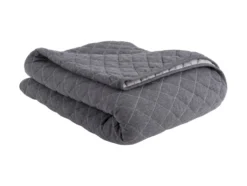 Throw Diamonds quilted cotton dark grey