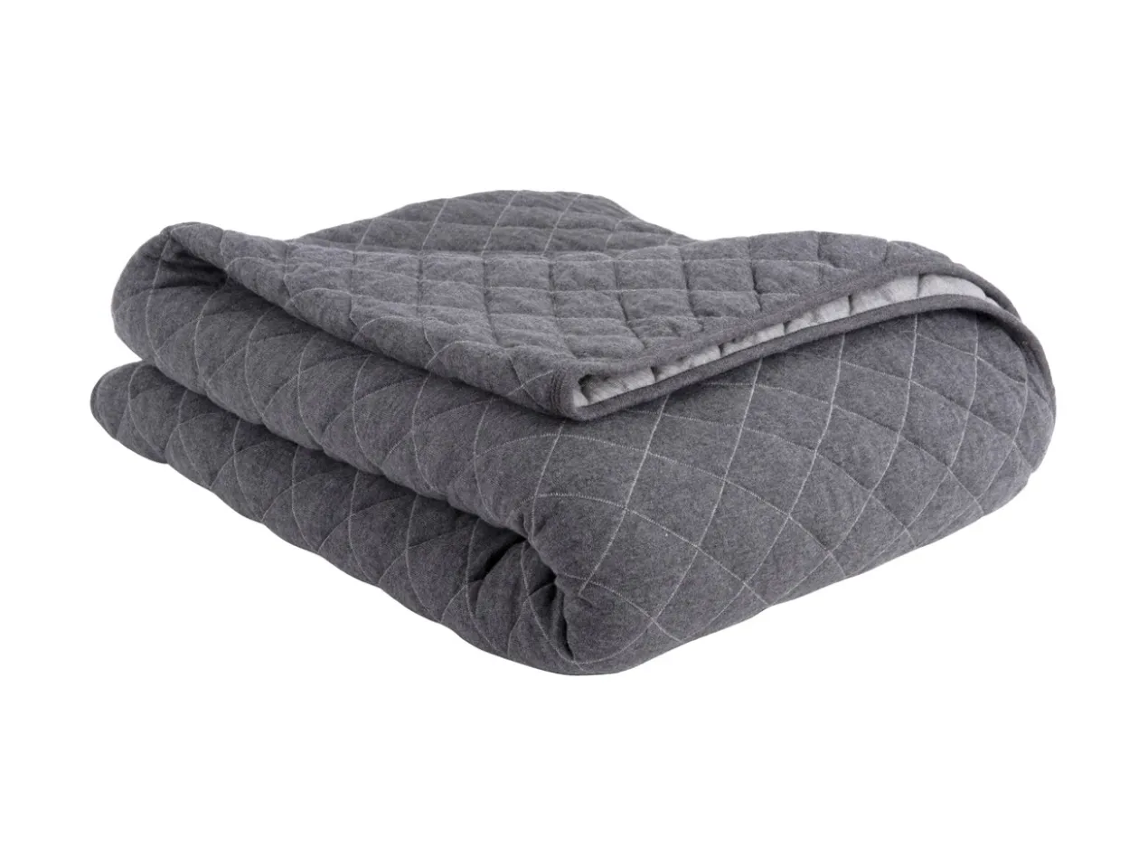 Throw Diamonds quilted cotton dark grey