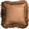 Tibet sheepskin kussen karamel 45x45