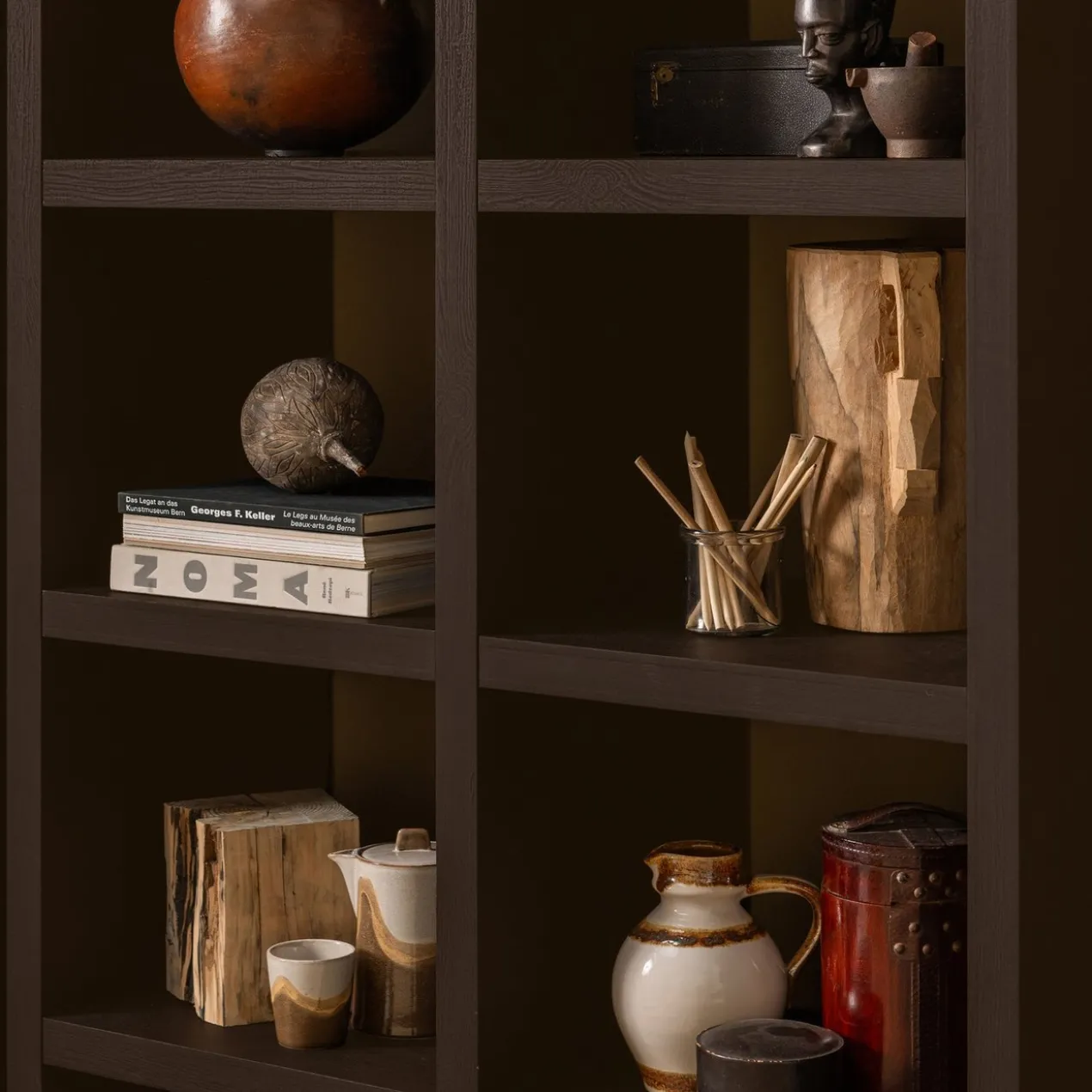 Timo open kast mdf donkerbruin 195x100x40 cm