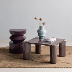 Tiven salontafel hout hoogglans donkerbruin [fsc]