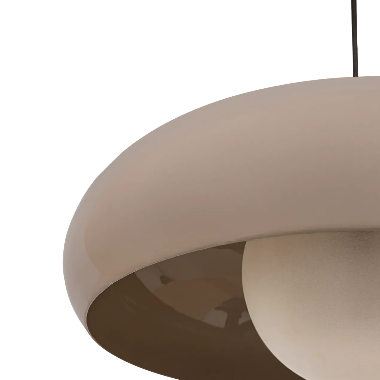 Tivo hanglamp rond metaal hoogglans zand