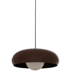 Tivo hanglamp rond metaal hoogglans bruin